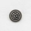 Novo Botão de Metal Florido Vintage Estilo Chanel Meio Antigo Botão para Suéter Cardigan Casaco Tweed Feminino Atacado