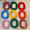 Anillo hueco geométrico de color sólido colorido de Corea del Sur, accesorios acrílicos para bricolaje, pendientes, colgante, funda para teléfono, material al por mayor