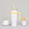 Copo Térmico para Carro Big Mac Personalizado 40oz Cor Degradê Canudo de Aço Inoxidável Copo com Gelo Vácuo Dupla Parede Bebida Termo Copo Atacado