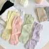 Calcetines Finos de Dos Dedos para Mujer, Calcetines de Dos Dedos, Malla Calada Japonesa para Otoño e Invierno, Calcetines de Algodón con Dedos Separados, Calcetines de Dos Dedos de Color Puro para Mujer, hasta la pantorrilla