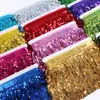Lentejuelas de punto colgantes 16cm encaje de cifrado láser diy accesorios decorativos para ropa de porristas danza latina encaje