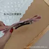 Pinza para el cabello coreana simple y elegante para adultos en la parte posterior de la cabeza, moño de tela rosa, pinza de resorte, pinza para coleta, accesorio para el cabello de flor