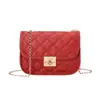 Bolsa Feminina Bordado Personalizado Fio Cobertura Fecho Pequena Quadrada Atacado Inverno 2023 Estilo K Nova Bolsa de Ombro Cruzada Porta-Moedas