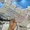 Outono e Inverno Novo Estilo Coreano Meia-Calça Branca Quadriculada Dupla Tira Cor Pura Estudante College Esportiva Algodão Masculina e Feminina em Estoque