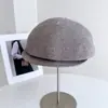 Chapéu de Palha Fino Estilo Japonês para Mulheres, Chapéu de Palha para Proteção Solar de Verão, Chapéu Newsboy para Deslocamento ao Ar Livre, Boné para Férias na Praia