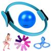 Anillo de Pilates y Yoga Numbwin Tpe600 Círculo Degradado Juego de Ocho Piezas Pelota de Yoga Extractor de Silicona Juego Transfronterizo