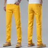 Jeans Elásticos de Verano para Hombre Corte Recto Slim Fit Verano Juvenil Versátil Casual Pantalones de Hombre 2025 Pantalones Nuevos