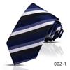 Corbata Rayada para Hombre Camisa Profesional de Negocios de Alta Gama Azul Azul Marino Anudada a Mano Corbata de 8cm Shengzhou Lista para Enviar