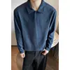 Novedad Otoño 2026 Estilo Hong Kong Tallas Grandes Camisa Polo de Manga Larga Cuello Solapa M-5X HT26882-Especial P22