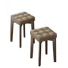 Taburete de Madera Maciza con Asiento Blando, Moderno y Sencillo, Adecuado para Mesa de Comedor en Casa, Taburete Pequeño para Sala de Estar, Apilable, Taburete Cuadrado Sencillo para Mesa de Café