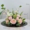 Mesa de Comedor de Hotel Arreglo Floral Flor Mesa Pequeña Flor Flor Artificial Ramo de Flores Artificiales Mesa de Café para Sala de Estar Mesa de Banquete de Restaurante Adorno de Decoración de Mesa
