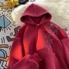 Sudadera con capucha de estilo chino para hombre Otoño e Invierno con forro polar Gruesa Marca de moda Estilo nacional Ropa Suelta Versátil Chaqueta de peso pesado