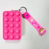 Bolsa para Monedas Llavero Bolsa de Almacenamiento Squishy Cartera Pequeña Bolsa para Auriculares Juguete Divertido Bolsa Cuadrada Mini Silicona