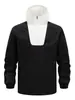 Chamarra abrigo pullover versátil de moda con retazos para hombre, deportiva, para exteriores, casual, corte holgado, comercio exterior