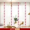 Tira Larga de Boda con Palabras Felices, Colgante de Cortina, Decoración de Habitación de Boda, Dormitorio de Casa Nueva, Set de Arte Latte Mariposa Estéreo 3D