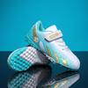 Sapatos de Meninos Outono Novo Estilo Sapatos de Futebol de Couro para Meninos e Meninas de Meia-Idade e Mais Velhos Velcro Antiderrapante Sapatos Esportivos