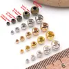 Contas Redondas de Ferro, Contas Espaçadoras, Contas Semelhantes a Pérolas, Contas Soltas para Pulseiras DIY, Colares, Acessórios para Joias de Corda Trançada