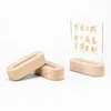 Fornecimento Direto da Fábrica Base Oval Acrílica Luminosa LED Luz de Noite de Madeira Enfeites de Madeira de Faia DIY Iluminação de Madeira Maciça