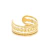 Anillo de Dedo Simple Hueco Irregular con Personalidad Europea y Americana Transfronteriza, Ligero, Lujoso, Moderno, de Cara Ancha, Suelto, de Acero de Titanio