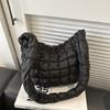 Moda Nova nuvem plissado saco axila mulheres casuais leve de grande capacidade saco de bolinho espaço algodão para baixo saco crossbody