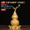 Adorno de Calabaza de Nueve Tortugas de Latón con Apertura, Calabaza de Medicina Celestial para Decoración de Escritorio en Casa y Oficina, Calabaza de Tortuga de Ocho Tesoros