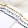 Cadena de Esquina de Acero de Titanio que No se Desvanece Collar con Cadena de Acero Inoxidable en Forma de O para Hombres y Mujeres Chapado al Vacío PVD Color Dorado Exclusivamente para Ventas Transfronterizas