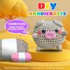 Kit de Material para Muñeca de Crochet Transfronterizo, Cerdo Redondo Hecho a Mano, Kit de Material para Muñeca de Punto con Instrucciones en Inglés, Venta Caliente