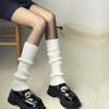 Calcetines apilados calcetines para niños otoño e invierno conjuntos de piernas calcetines hasta la pantorrilla blanco puro chicas calientes venta al por mayor punto vertical calcetines de tubo JK