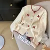 Cárdigan de Punto Suave y Esponjoso con Botón de Lazo en Forma de Corazón y Cuello Redondo Dulce para Mujer, Suéter Jacket de Punto Trenzado Estilo Perezoso