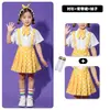 Disfraz de Actuación Infantil Guardería Lindo Pantalón Amarillo con Tirantes Ropa de Baile Niñas Disfraz de Actuación para Coro Infantil