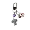 Cadena para teléfono móvil koala flocado lindo colgante de llavero manzana de amor colgante para funda de teléfono móvil colgante para funda de auriculares colgante versátil