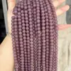 Contas de imitação de turmalina, cor roxo uva, 4-12mm, contas redondas estilo antigo, contas soltas, acessórios para joias DIY, contas em estoque, atacado