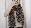 Bufanda Larga de Gasa de Bali con Estampado de Leopardo Clásico Europeo Versátil 80*180cm Estilo Chica Popular Chal Individual