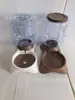 Dispositivo de Alimentación y Bebedero Automático Transparente Visible para Mascotas, Dispensador de Agua Universal para Perros y Gatos Pequeños y Medianos, Herramienta Doméstica para Alimentar Mascotas