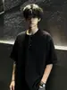 Camiseta de Manga Corta para Hombre, Marca de Moda, Corte Holgado, Mangas Tres Cuartos, Nuevo Estilo Verano 2026, Moda de Celebridad de Internet, Top Sencillo, Moderno
