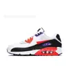 Zapatos Deportivos Bajos Blancos Clásicos Europeos Nuevos con Amortiguación de Aire Max 90 y Suela Trasera Zapatillas para Correr para Comercio Transfronterizo