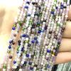 Pedra natural de superfície de corte pequenas contas redondas 3mm cristal vermelho ágata granada ouro areia amarelo cristal diy jóias acessórios atacado