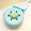 Bolsa de Agujero de Silicona con Dibujo Animado Spot, Mini Billetera para Monedas, Bolsa DIY para Cosméticos, Bolsa para Auriculares, Colgante para Llavero, Regalo