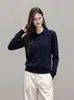 Nuevo suéter de punto holgado de manga larga estilo coreano con cuello polo para mujer, adelgazante, básico de otoño e invierno 7862