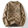 Bestseller transfronterizo, nueva colección otoño e invierno, suéter de punto redondo, prendas básicas de punto de talla grande para negocios casual