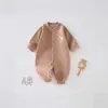 Ropa de Primavera y Otoño para Bebé de Cachemira Tencel Body de Dos Piezas para Niños y Niñas Mono de Todas las Estaciones Clase A