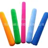 Palo inflable de PVC con flocado, Palo de animador, Palo interactivo para actividades, Palo de yoga, Palo de aire azul con flocado