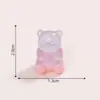 Micro-Paisagem Criativa Ursinho de Goma Gradiente Boneca Fofa Decoração DIY Acessórios para Pendurar Mini Enfeites de Resina