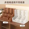 Caixa de armazenamento para sachês de chá, porta-copos descartáveis de mesa de grande capacidade, suporte para copos de papel, dispensador de copos, porta-palitos para canto do café