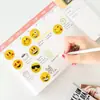 500 Pegatinas/Rollo Rollo de Pegatinas de Emoticonos Amarillos Cara Sonriente Pegatina de Emoticono de Recompensa para Niños Etiqueta Selladora Autoadhesiva