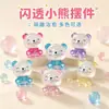 Accesorios de Resina de Oso Macaron Translúcido DIY Pegamento Cremoso Funda de Teléfono Pasador de Pelo Llavero Adornos Materiales Cuentas Sueltas