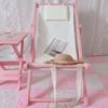 Mei rosa Cadeira de praia personalizada Reclinável de madeira maciça Internet Celebrated Camping Outdoor Conveniente Casual Home Cadeira dobrável