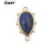 WT-C329 colgante de piedra Tianhe de color amatista con forma de gota clásica, se puede usar como accesorio de joyería para collar