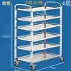 Carro pequeño para restaurante de hotel, carrito de platos de acero inoxidable de tres, cuatro o cinco niveles, carrito de servicio y estante de servicio elevado para restaurantes