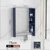 Gabinete de Espejo de Aluminio Espacial Caja de Almacenamiento de Montaje en Pared Baño Separado Inodoro Espejo de Baño Estante de Almacenamiento Caja de Espejo de Maquillaje
